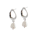 Boucles d’oreilles pendantes perle naturelle – Argent 925