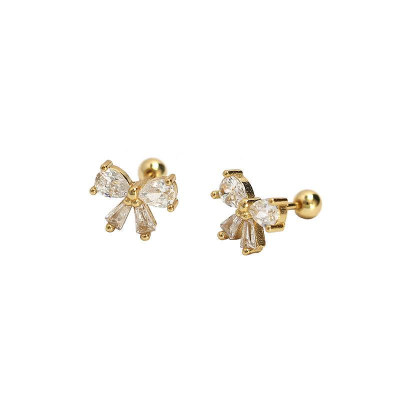 Boucles d’oreilles Nœud Délicat – Argent 925
