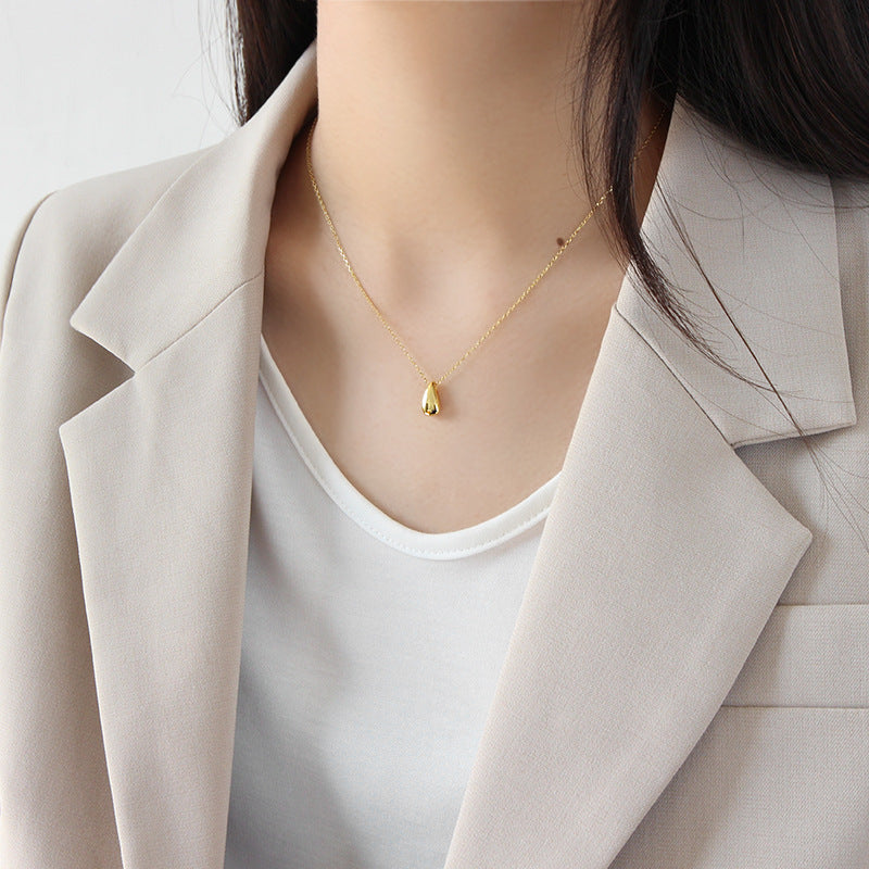 Collier goutte d’eau minimaliste – Argent 925