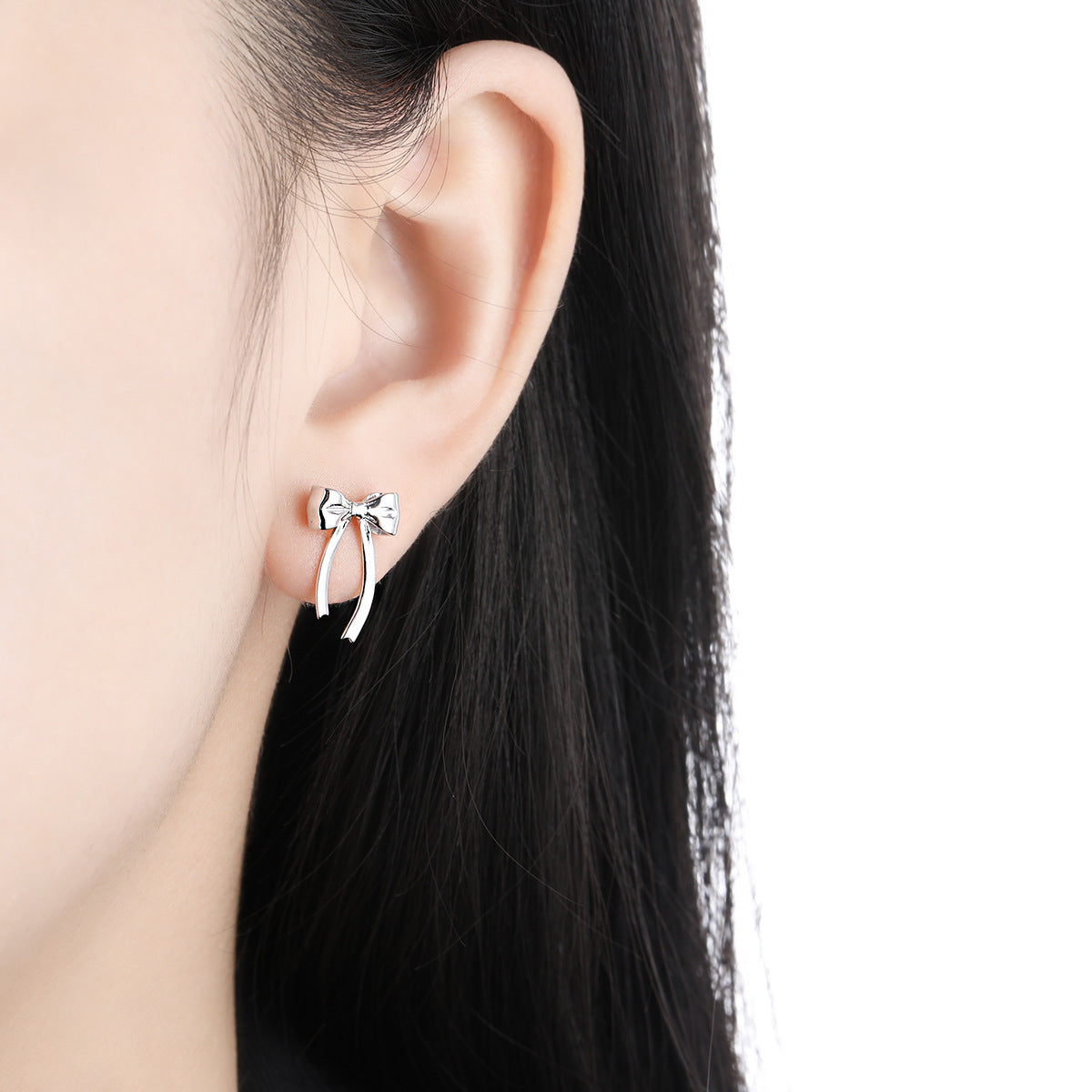 Boucles d’oreilles avec nœud en argent sterling 925