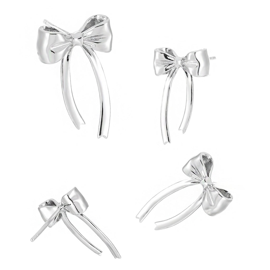 Boucles d’oreilles avec nœud en argent sterling 925