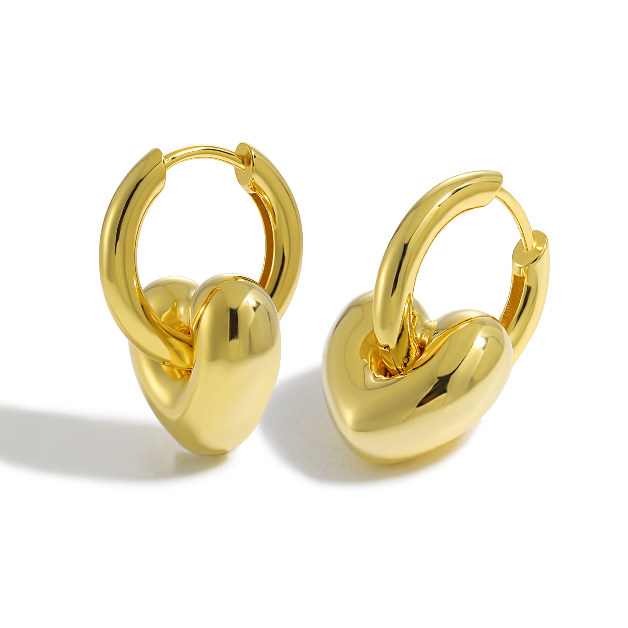 Boucles d’oreilles anneaux cœur ajouré – Argent 925 Deluxe